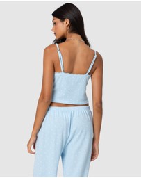 EDIKTED - Petal Printed Waffle Tank Top