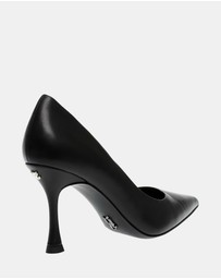Steve Madden - Can-Do Black Leather Heels