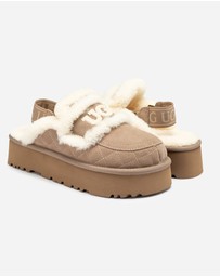Ozwear Connection Uggs - Ugg Violet Matelassé Shearling Platform Slipper (Detachable Feature)