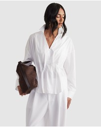 Decjuba - Pia Pleated Oversized Shirt