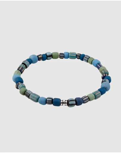 Kuzzoi - ICONIC EXCLUSIVE - Mixed Bead Bracelet with Oxidised Silver Elements