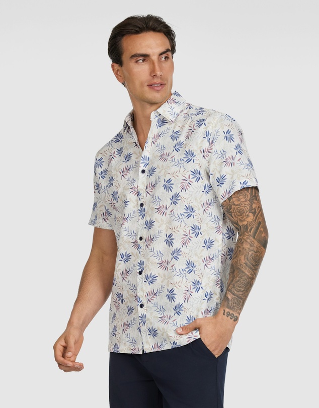 Tarocash - Garret Linen Leaf Shirt
