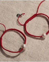 Najo - Coco Lagoon 10mm Pearl Bracelet - Red