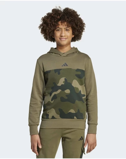 adidas Sportswear - Seasonal Essentials Camo Fleece Hoodie Kids