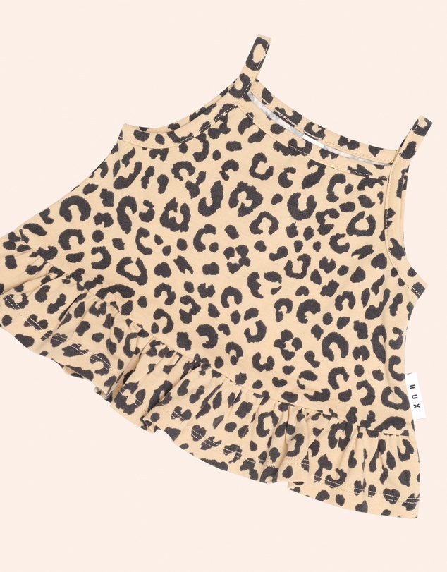 Huxbaby - Leopard Peplum Tank Top - Babies-Teens