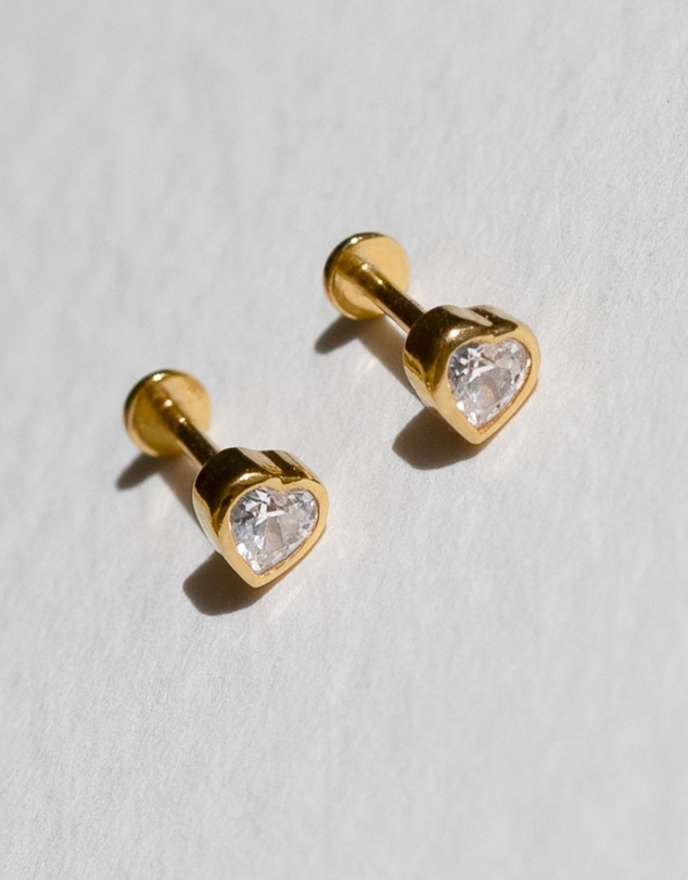SAINT VALENTINE - True Love Flatback Studs - Gold