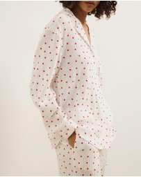 Atmos&Here - Cotton Hearts Long PJ Set
