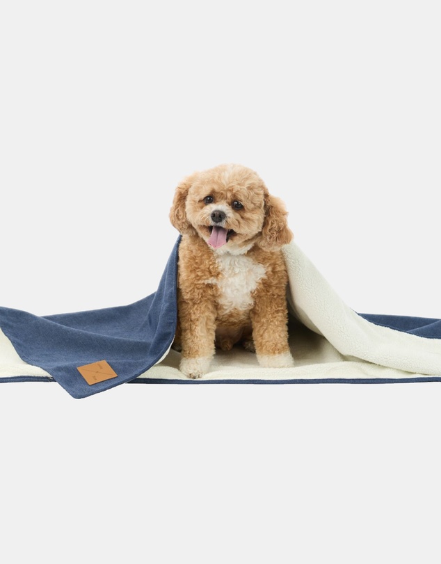 Mog & Bone - Fleece Pet Blanket - Blue Denim
