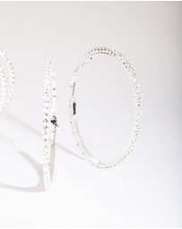Lovisa - Silver Diamante Multi Hoop Earring Pack