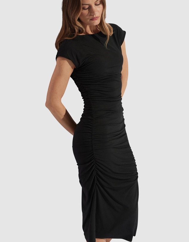 Decjuba - Margot Gathered Midi Dress