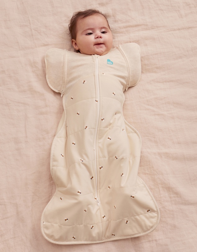 Love to Dream - Swaddle Up™ Transition Bag 2.5T Quilted Stretch Cotton Bees Oatmeal