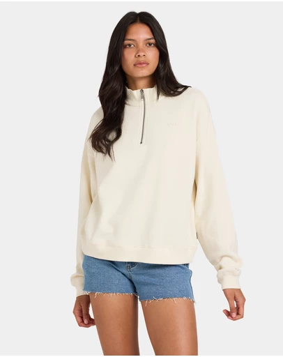 RVCA - Womens RVCA 1/4 Zip Fleece Jumper