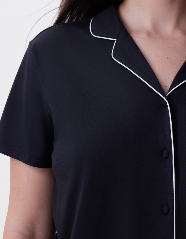 Bras N Things - Emilia Short Sleeve Top - Black