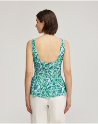 Oxford - Jacqueline Printed Peplum Top