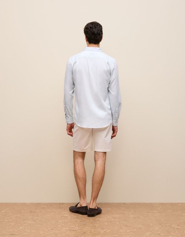 Trenery - Tailored Fit Soft Long Sleeve Shirt in Ice Blue
