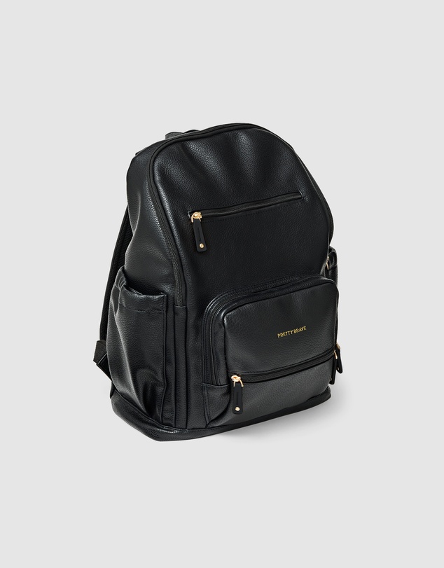 Pretty Brave - CHLOE BACKPACK Black Pebbled
