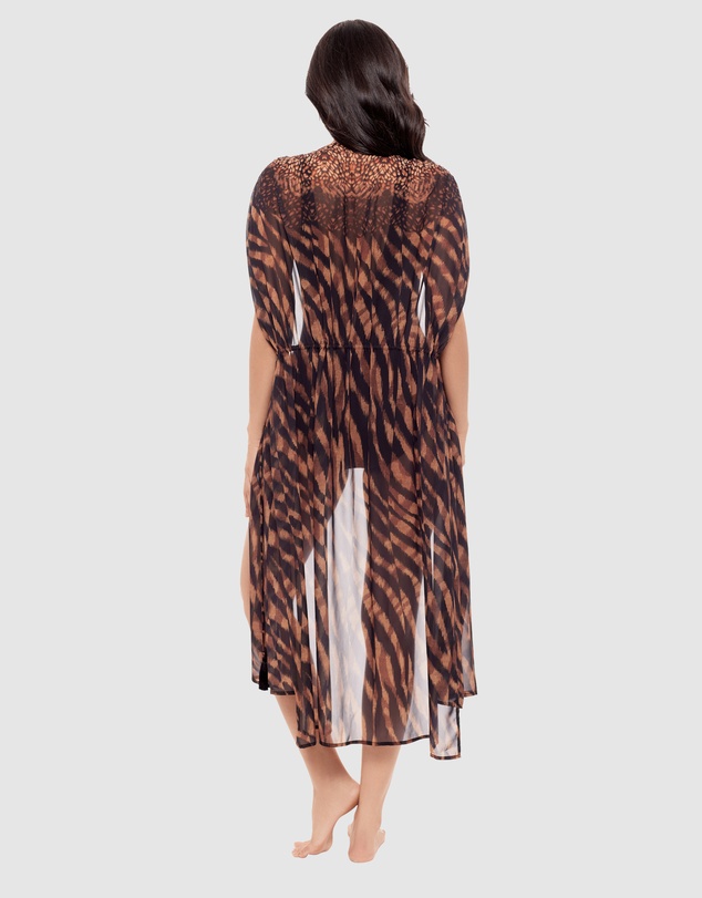 Miraclesuit Swimwear  - Raya de Safari Sheer Beach Cover Up Kimono