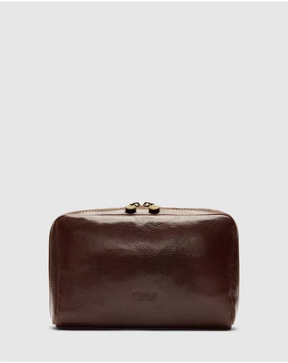 Republic of Florence - Primo Brown Toiletry Bag
