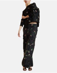 Cynthia Rowley - Printed Cargo Pants