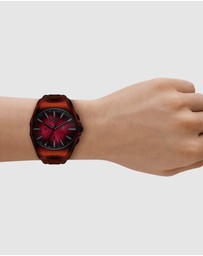 Diesel - D-Curve Red Chronograph Watch