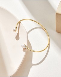 Mestige - Katalina Cuff with Freshwater Pearls - 18K Gold Plated