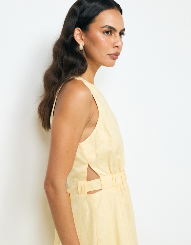 AERE - Mysa Linen Mini Dress
