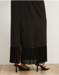Atmos&Here - Nova Crepe Fringe Evening Dress