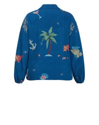 City Chic - Plus size Tia Sea Print Shirt - marine navy
