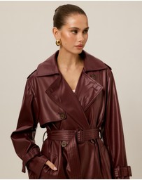 Tussah - Tess Leather Look Trench Coat