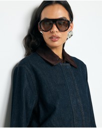 AERE - Evren Contrast Collar Jacket