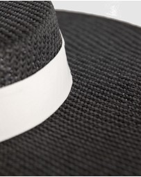 Max Alexander - Black and White Boater Hat