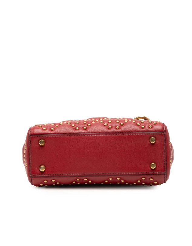 Pre-Loved by Azura Reborn - Pre-Loved Mini Lambskin Cannage Studded Supple Lady Dior