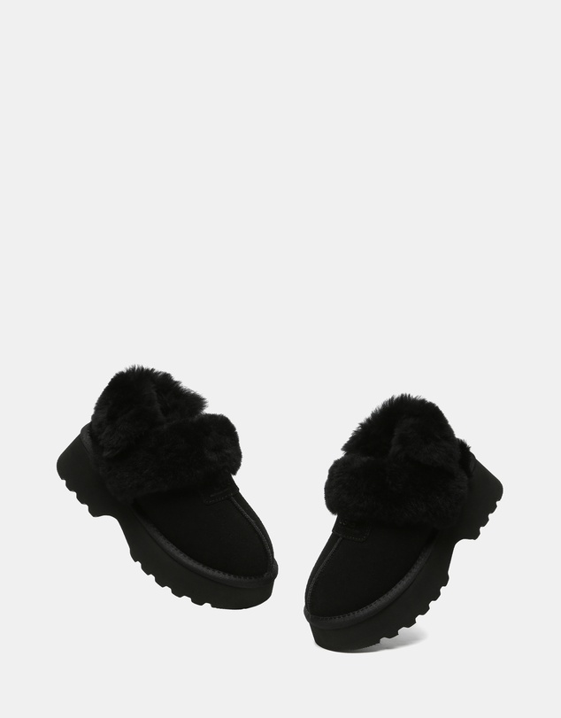 EVERAU - Australian Shepherd Ugg Muna Platform Cow Suede Upper House Shoes