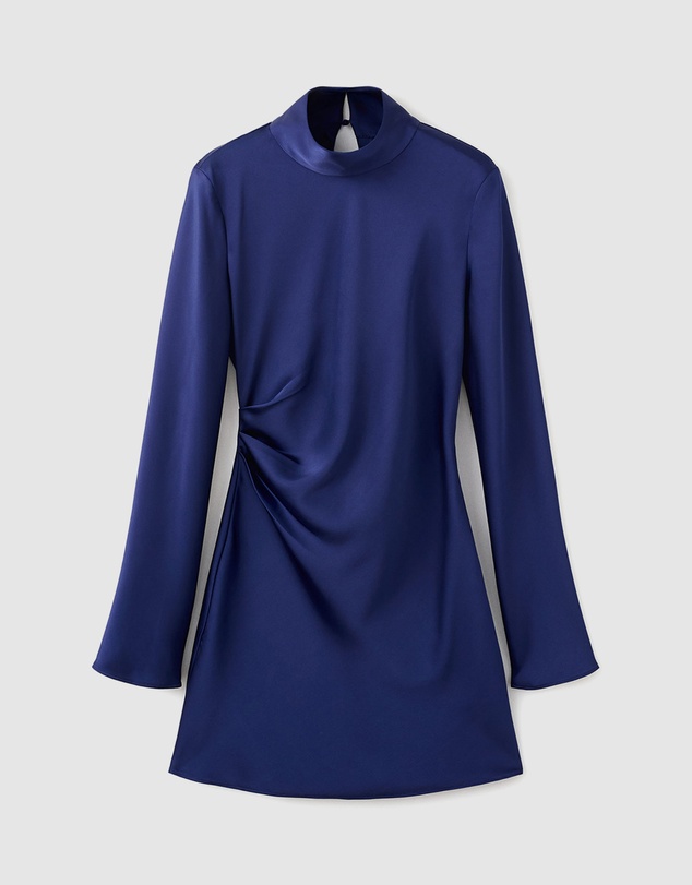 M.N.G - Satin High-Neck Dress