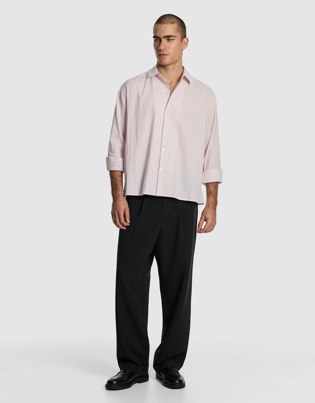 yd. - Milano Textured Check Shirt