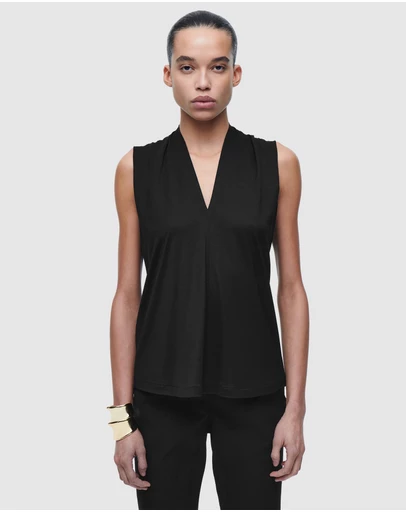 COS - Draped V-Neck Top