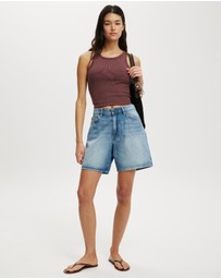 Cotton On - Relaxed Denim Shorts