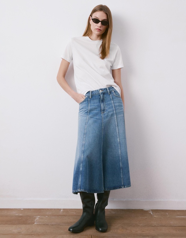 M.N.G - Rounded Neck Cotton T-Shirt