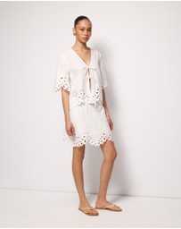 AERE - Adria Broderie Mini Skirt