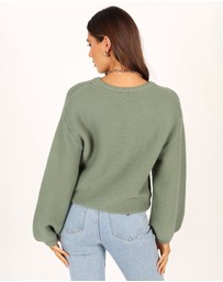 Petal & Pup - Lakelyn Textured Knit Sweater - Khaki