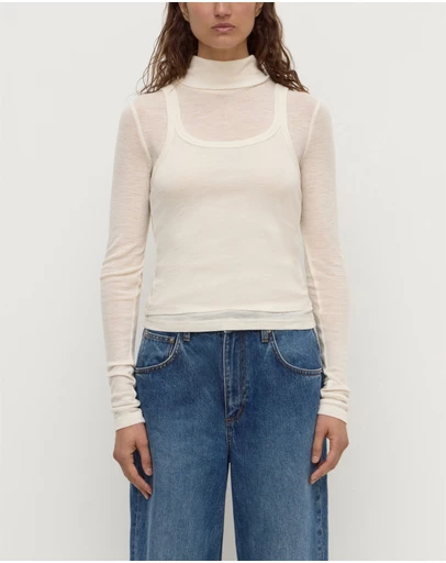 Assembly Label - Nora Merino Wool Layered Turtleneck Top