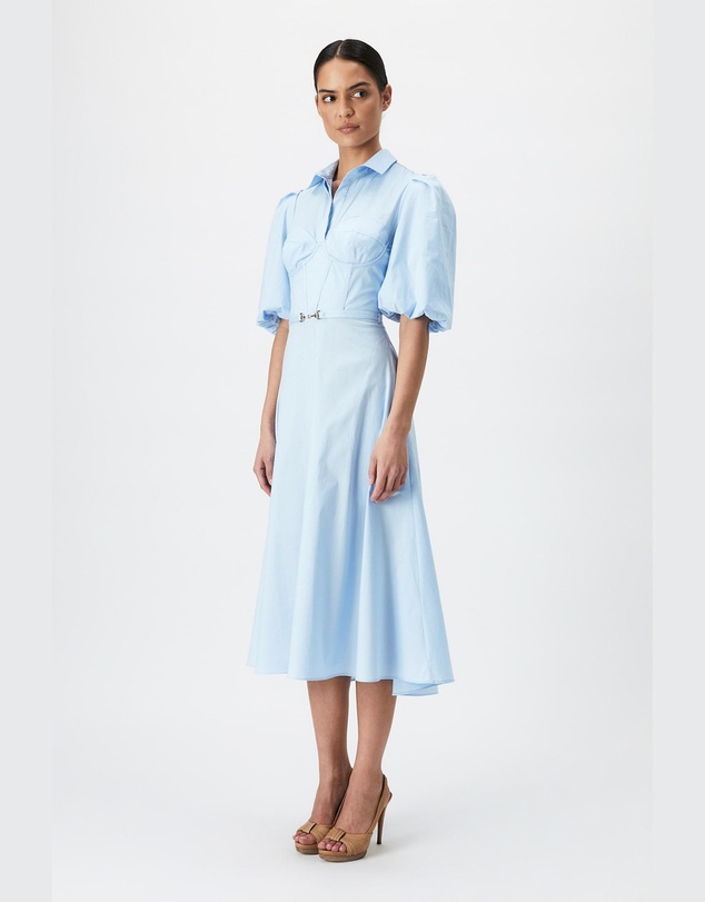 Bardot - Corset Midi Shirt Dress