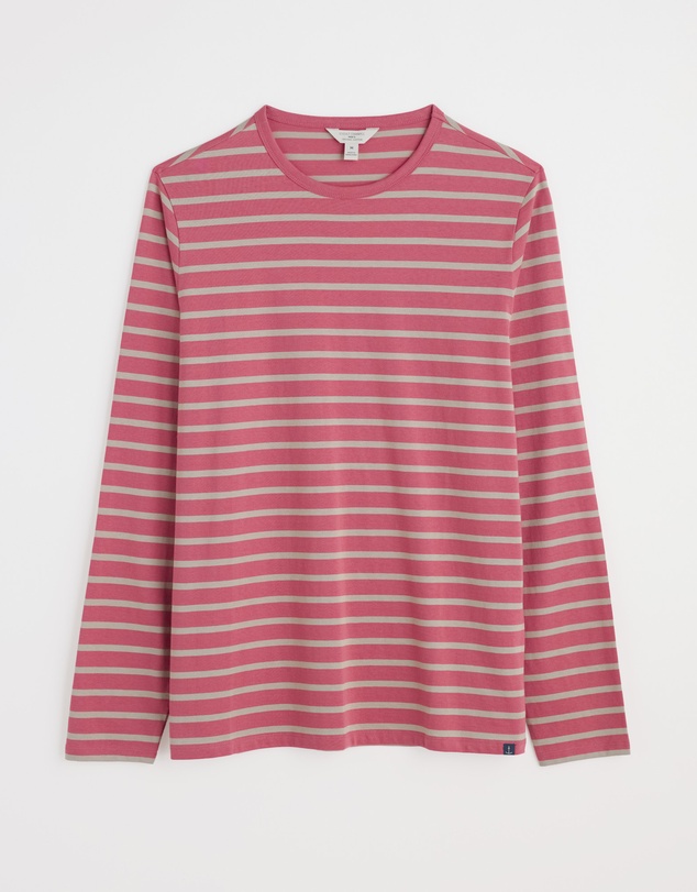 Seasalt - Seasalt Cornwall Pink Sailor Shirt With Crew Neck