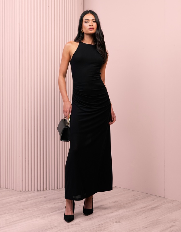 Azzurielle - Amora Sheer Back Maxi Dress