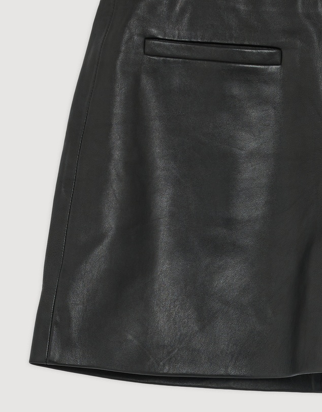 Revibe - Repaired Minima Esenciales Lila Leather Mini Skirt - AU 10