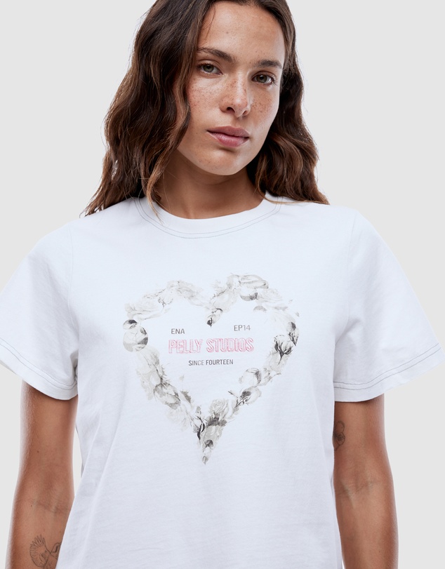 ENA PELLY - Rose Heart Relaxed Baby Tee
