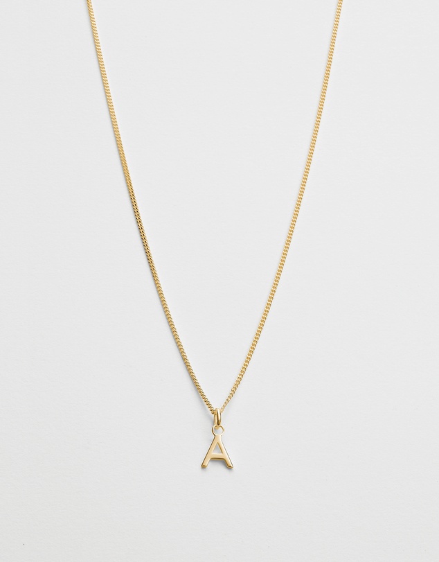 Kirstin Ash - A Outline Initial Necklace