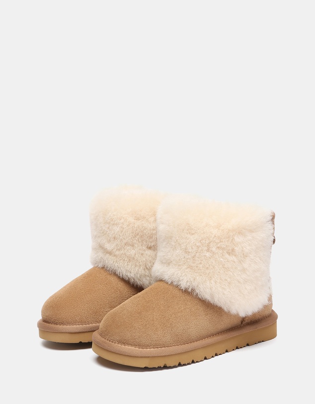 EVERAU - Australian Shepherd Ugg Bambi Kids Cow Suede Upper UGG Boots