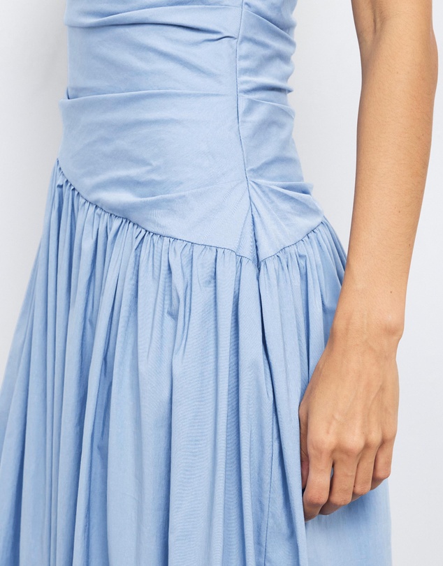 AERE - Kylara Ruched Midi Dress