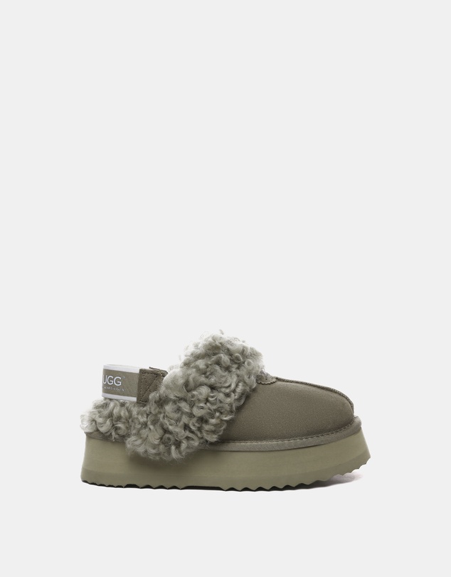 EVERAU - Australian Shepherd Ugg Waffle Curly Platform Cow Suede Upper House Shoes